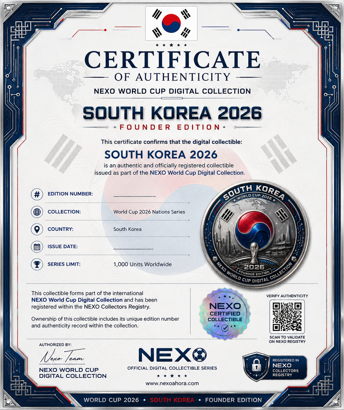 South Korea 2026 – Digital Collector Coin