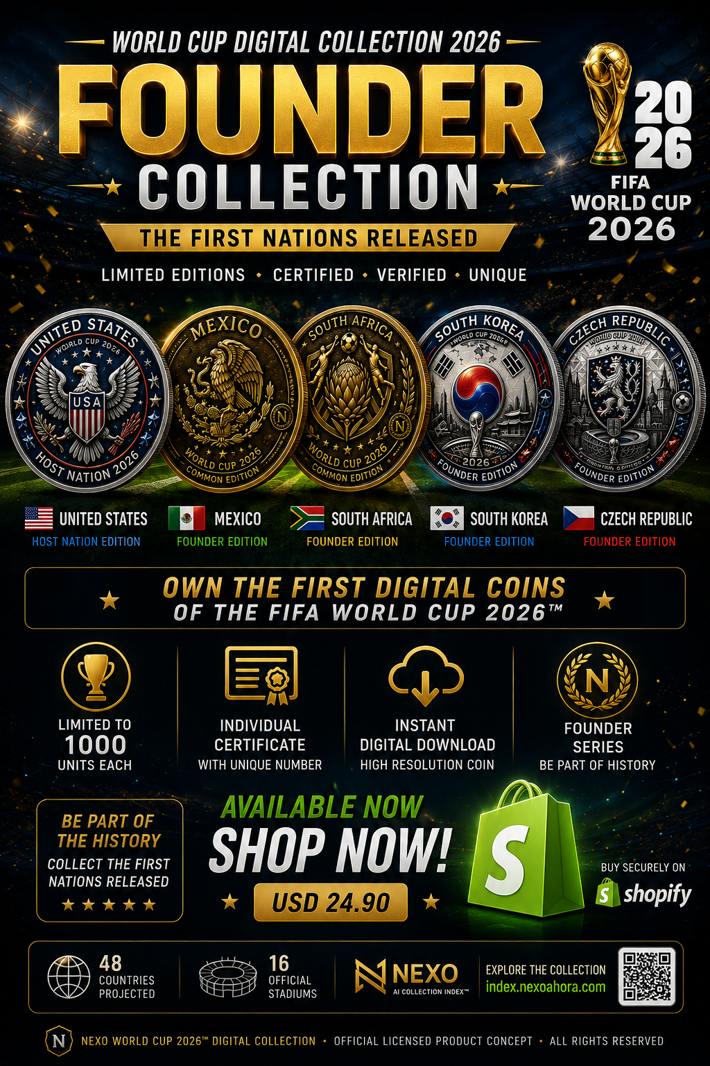 United States 2026 – Host Nation Founder Edition Digital Coin