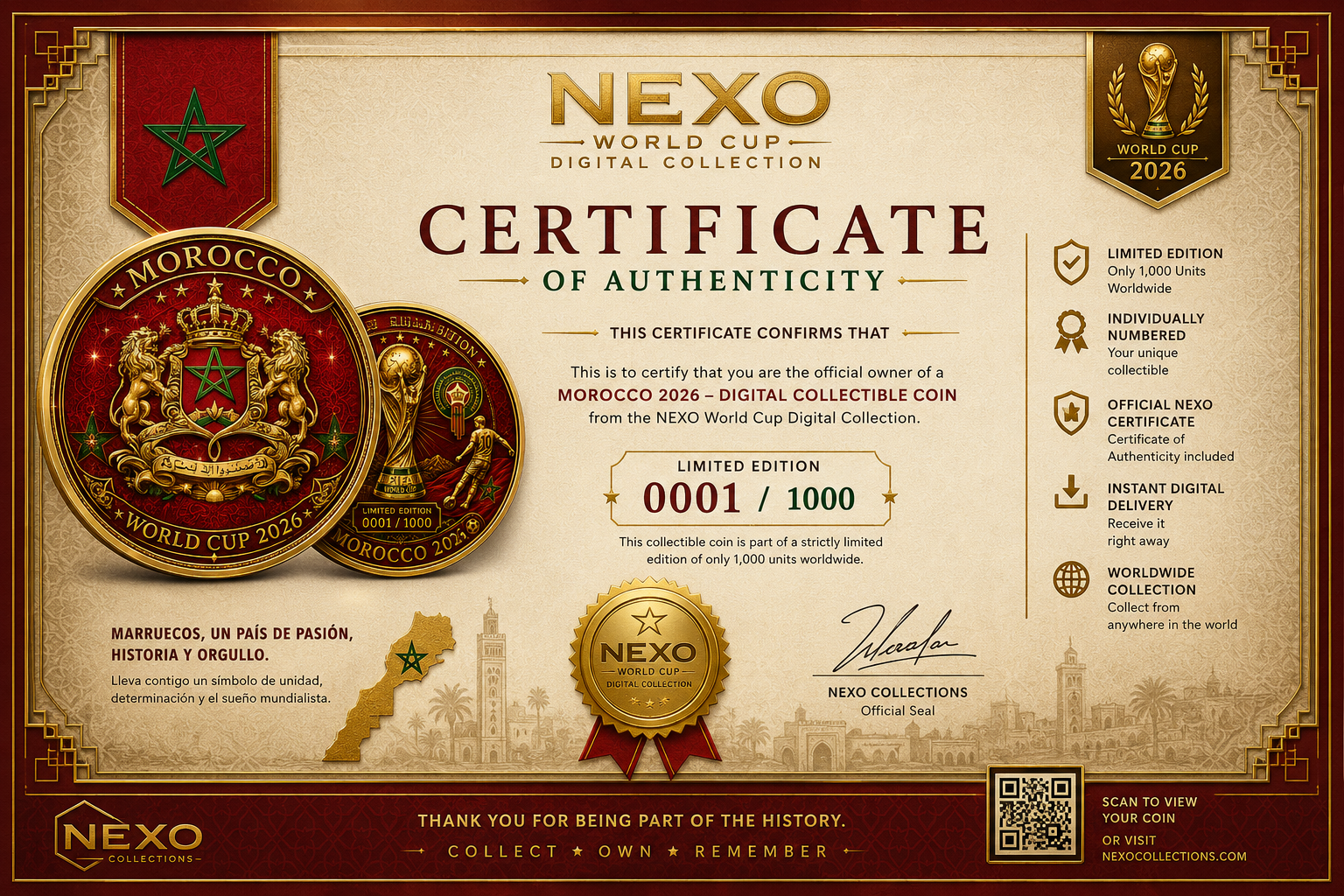 Morocco 2026 – Founder Edition Digital Coin