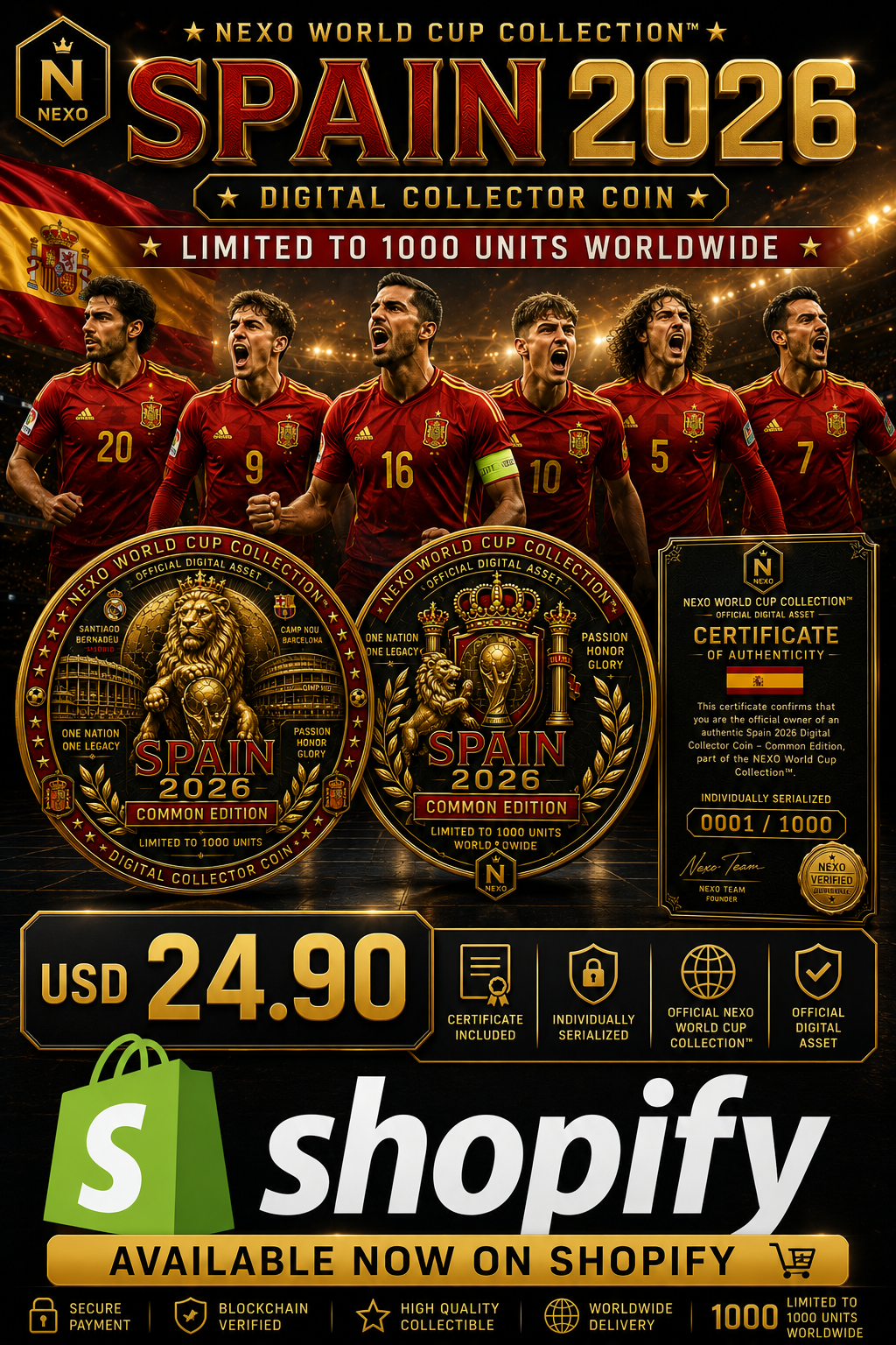 España 2026 – Moneda Digital Coleccionable | Common Edition