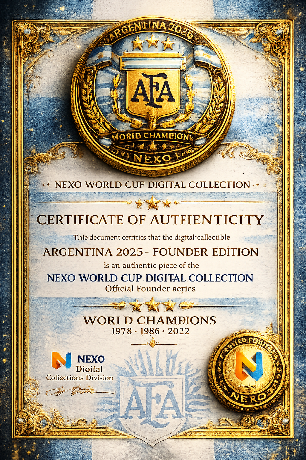 NEXO Argentina World Cup Coin – Digital Collectible